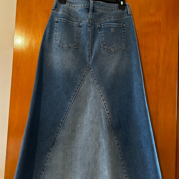 Wash Lab Denim Selma Asymmetrical Skirt - Picture 2 of 5